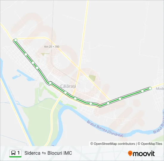 1 Bus Line Map