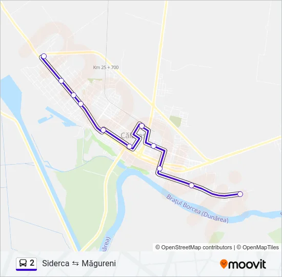 2 Bus Line Map