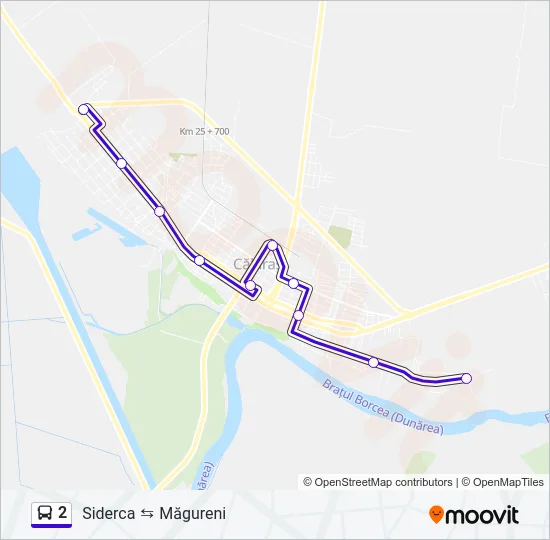 2 Bus Line Map