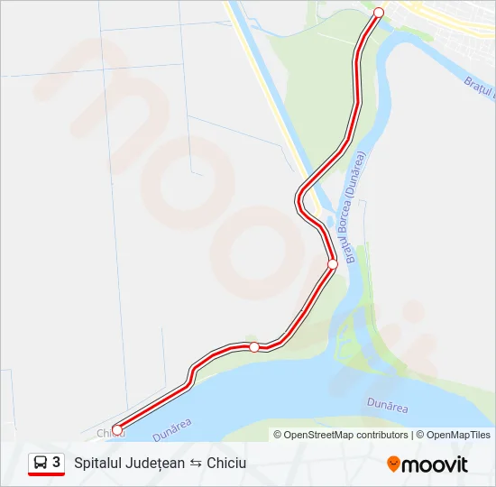 3 Bus Line Map