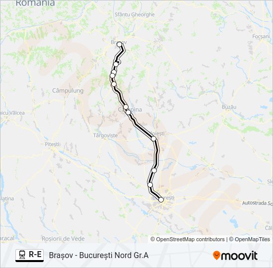R-E Train Line Map