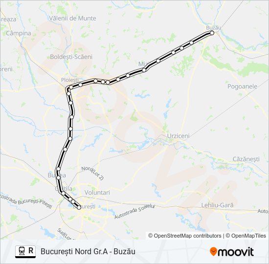 R train Line Map