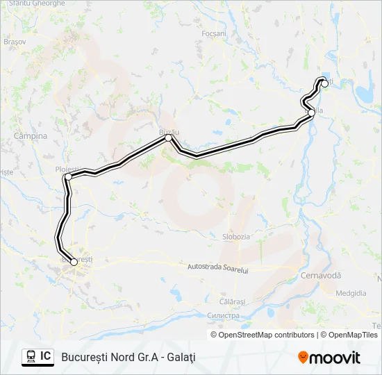 IC Train Line Map