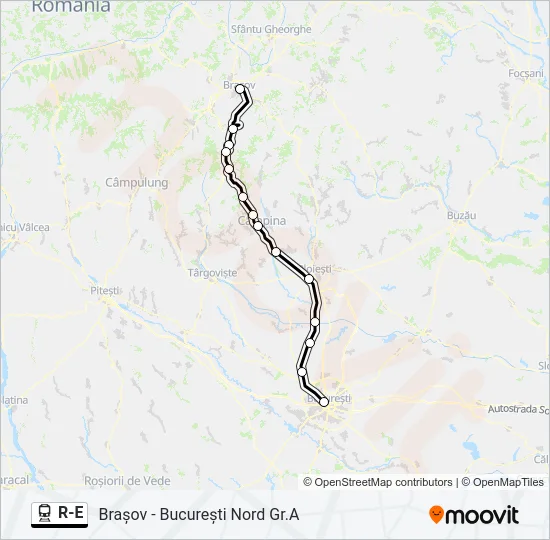 R-E Train Line Map