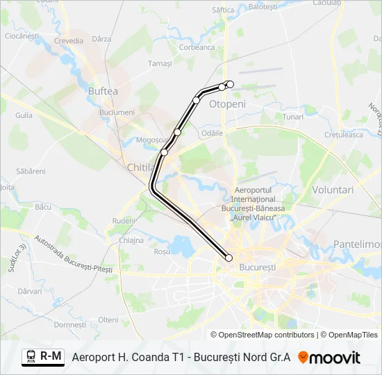 R-M Train Line Map