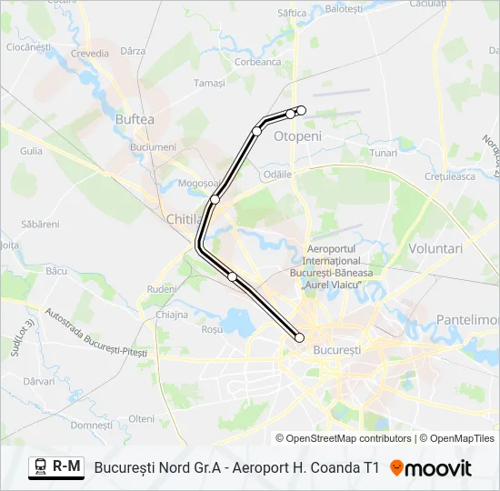 R-M Train Line Map