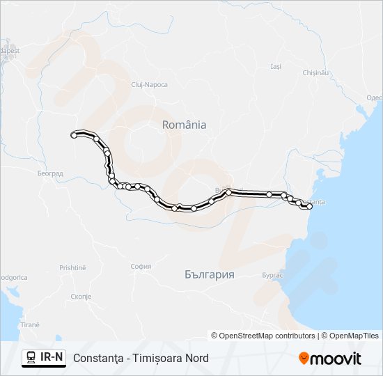 Hartă linie tren IR-N