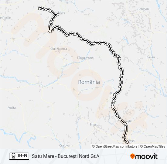 Hartă linie tren IR-N