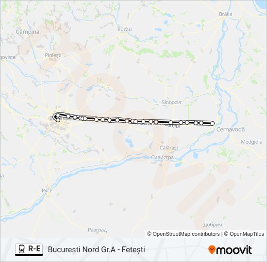R-E Train Line Map