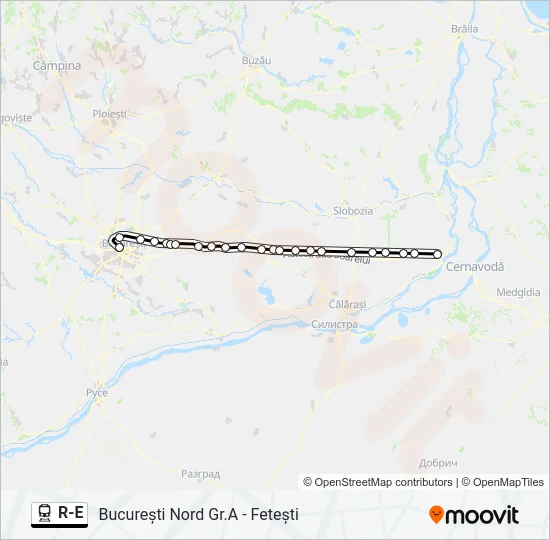 R-E Train Line Map