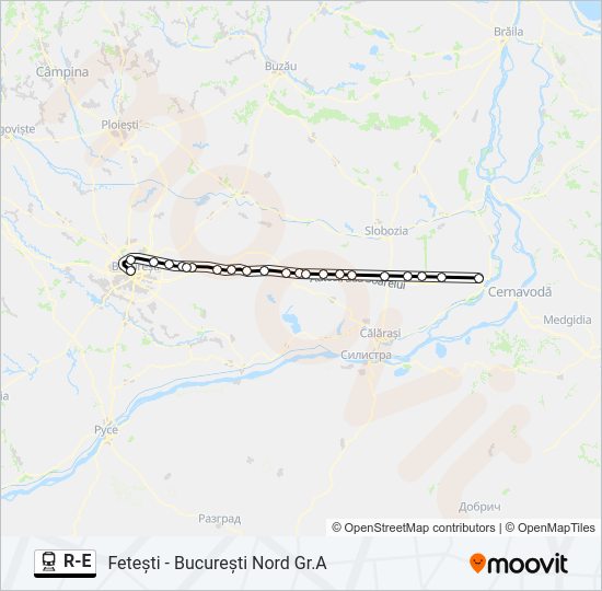 R-E Train Line Map