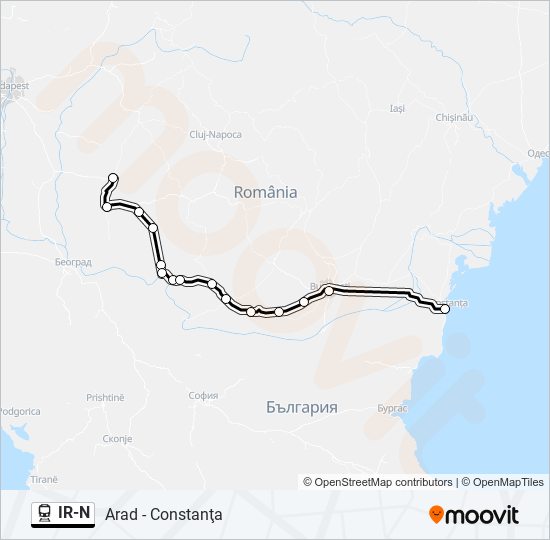 Hartă linie tren IR-N