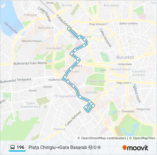 196 Route Schedules Stops Maps Piața Chirigiu Gara Basarab