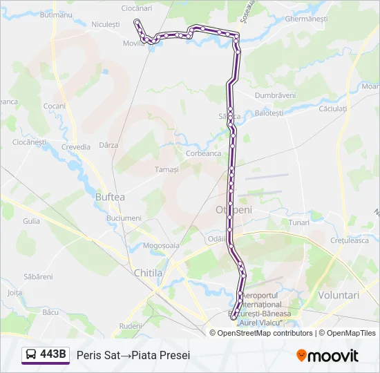 443B Bus Line Map