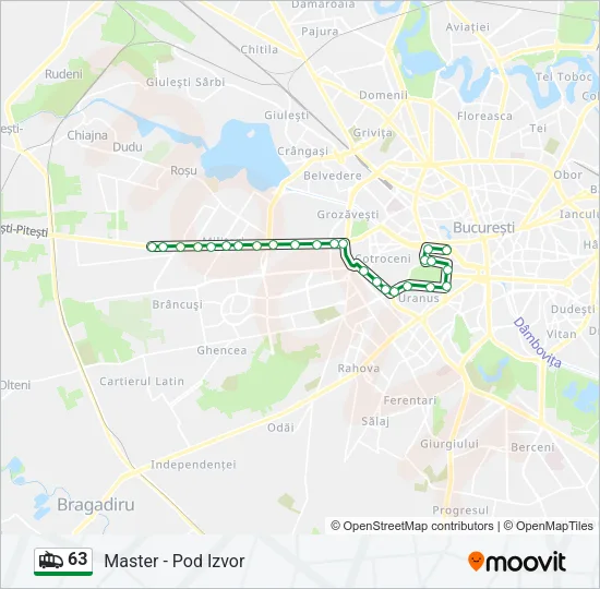 63 Trolleybus Line Map
