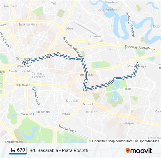 670 Bus Line Map