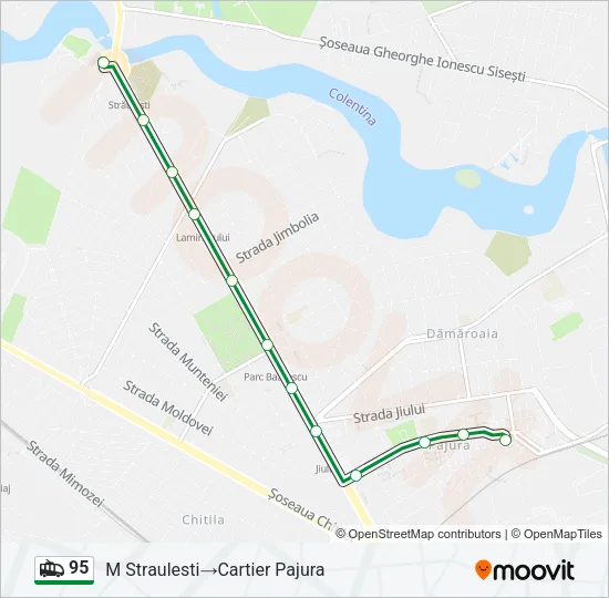 95 Trolleybus Line Map