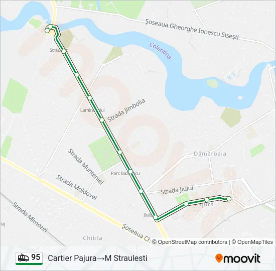 95 Trolleybus Line Map