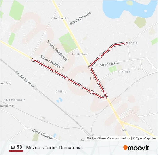 53 Tram Line Map