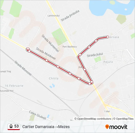 53 Tram Line Map