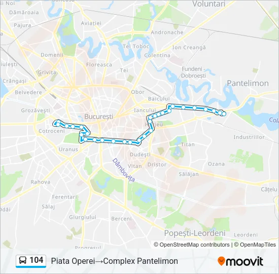 104 Bus Line Map