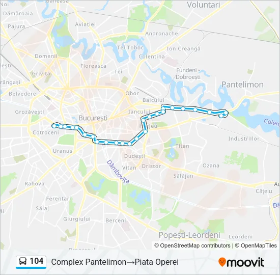 104 Bus Line Map