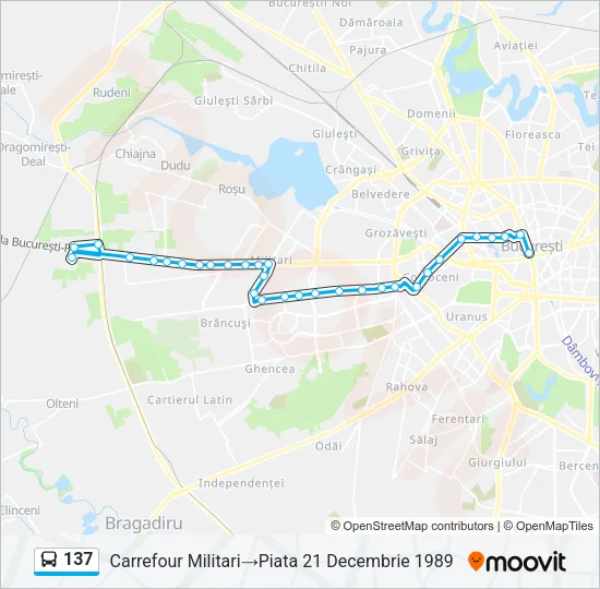 137 Bus Line Map