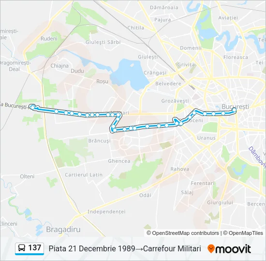 137 Bus Line Map