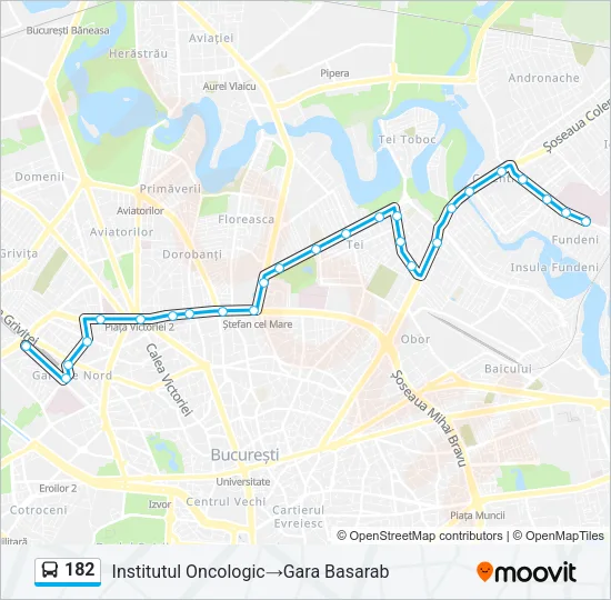 182 Bus Line Map