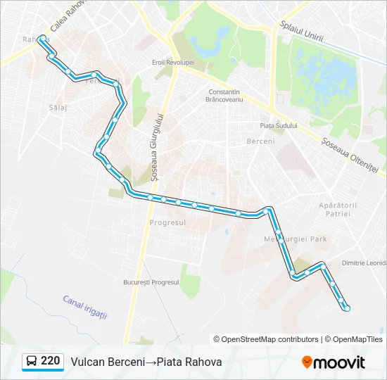 220 Bus Line Map