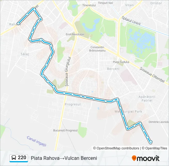 220 Bus Line Map