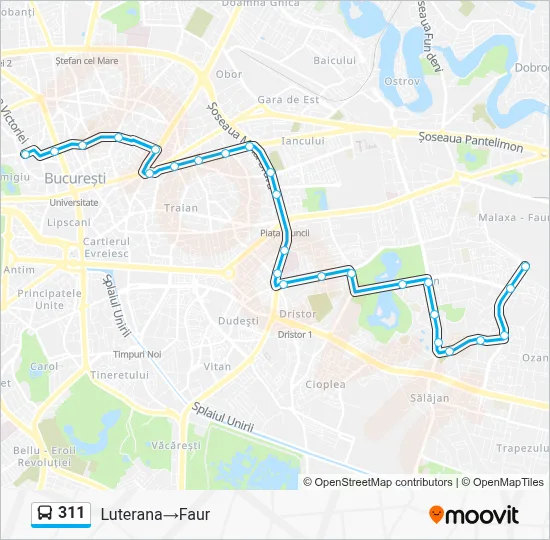 311 Route: Schedules, Stops & Maps - Luterana‎→Faur (Updated)