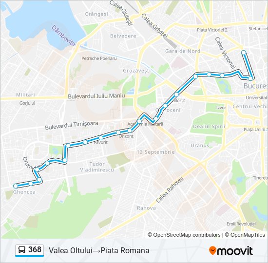 368 bus Line Map