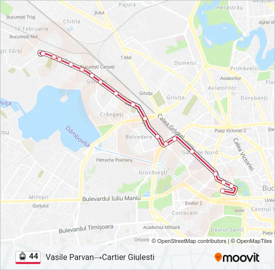 44 Tram Line Map