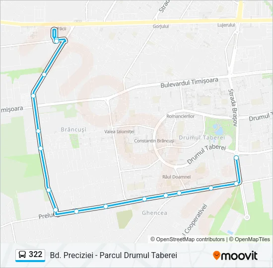 322 Bus Line Map