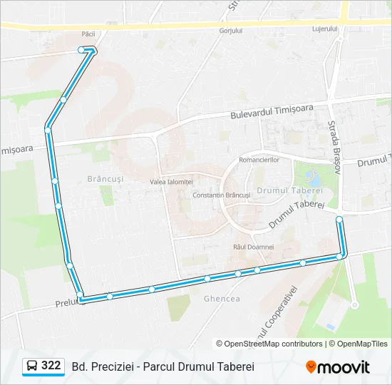 322 Bus Line Map