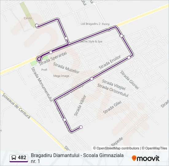 482 Bus Line Map