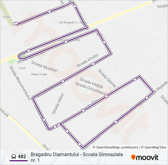 482 Bus Line Map