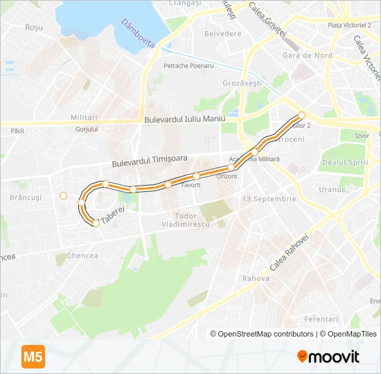 M5 Metro Line Map