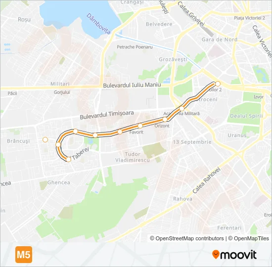 M5 Metro Line Map