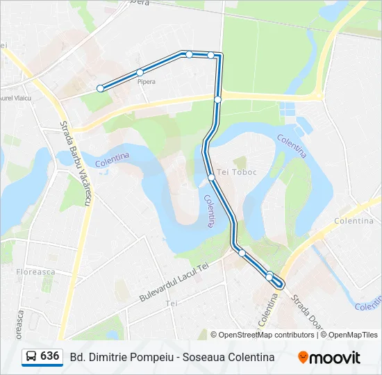 636 Bus Line Map