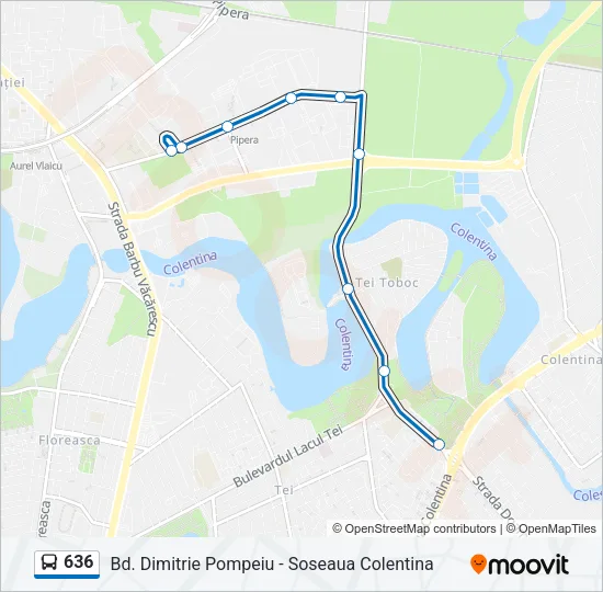 636 Bus Line Map