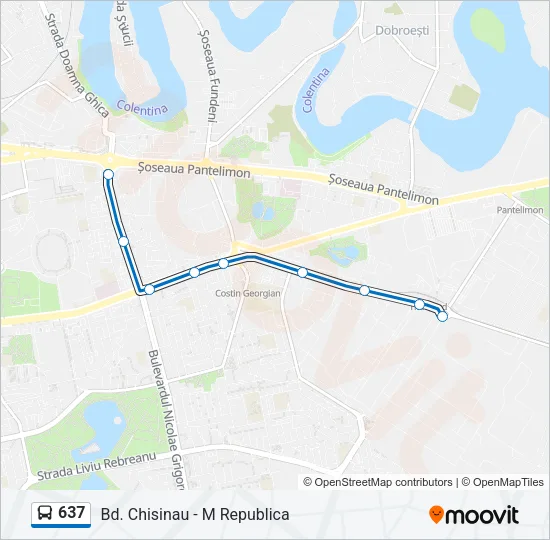 637 Bus Line Map