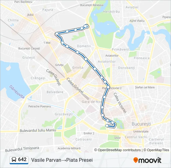 642 Bus Line Map