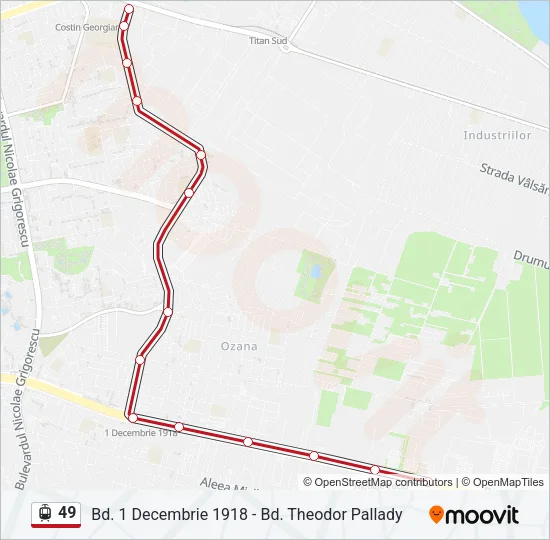 49 Tram Line Map