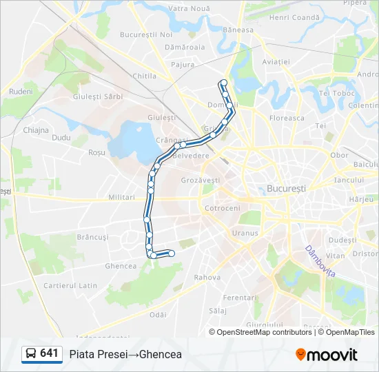 641 Bus Line Map