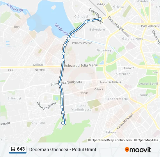 643 Bus Line Map