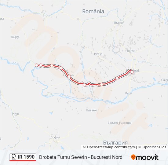 Ir 1590 Route Schedules Stops Maps Drobeta Turnu Severin București Nord