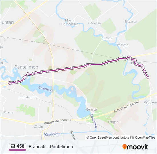 458 Bus Line Map