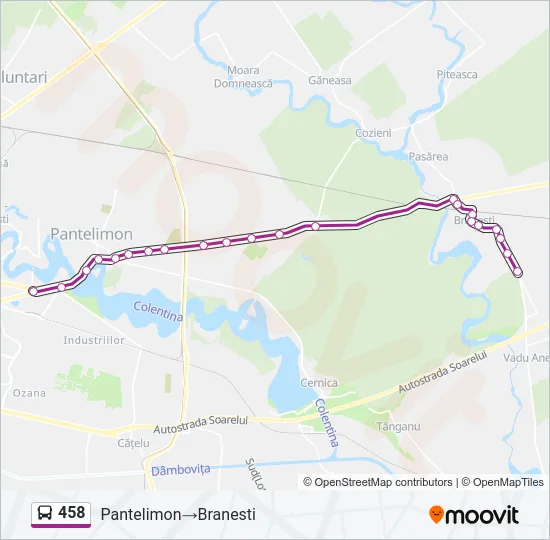458 Bus Line Map